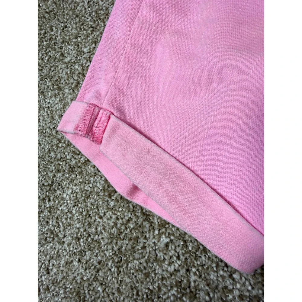 Justice Girls Pink Denim Bermuda Shorts 10R Simply Low Cuffed Stretch 10 Kids